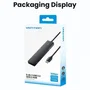 Vention Hub USB 3.2 Gen 2 CKDBB con 5 puertos, 2xUSB-C, 2xUSB-A y PD Gris